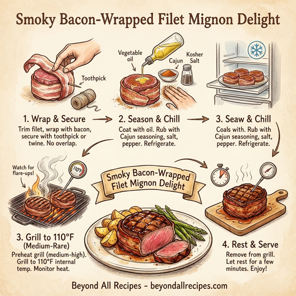 Smoky Bacon-Wrapped Filet Mignon Delight instructions