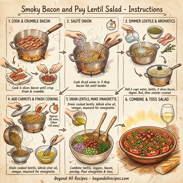 Smoky Bacon and Puy Lentil Salad instructions