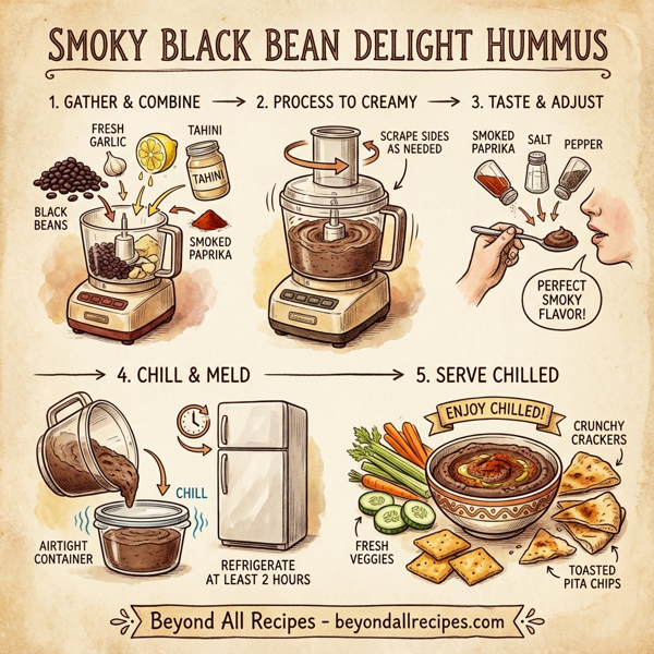 Smoky Black Bean Delight Hummus instructions