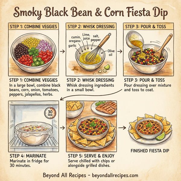 Smoky Black Bean & Corn Fiesta Dip instructions