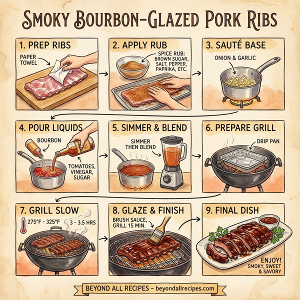 Smoky Bourbon-Glazed Pork Ribs instructions