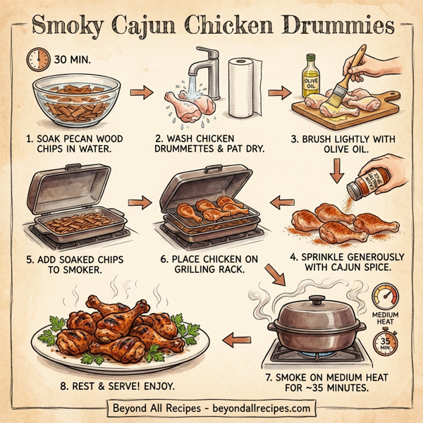 Smoky Cajun Chicken Drummies instructions