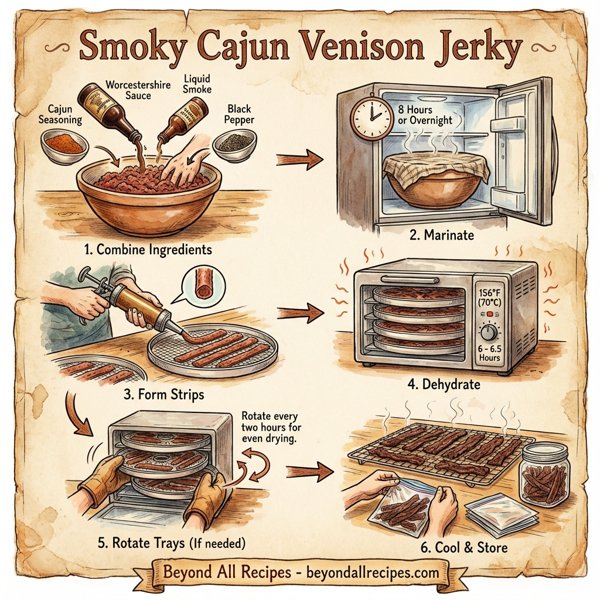 Smoky Cajun Venison Jerky instructions