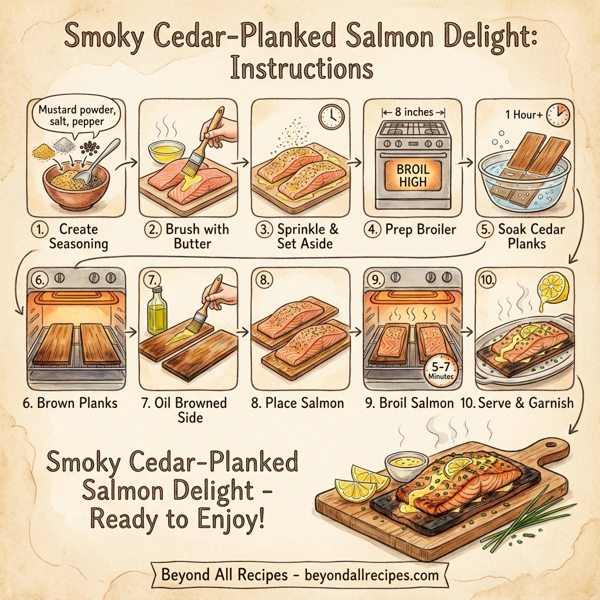 Smoky Cedar-Planked Salmon Delight instructions