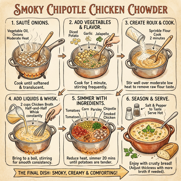 Smoky Chipotle Chicken Chowder instructions