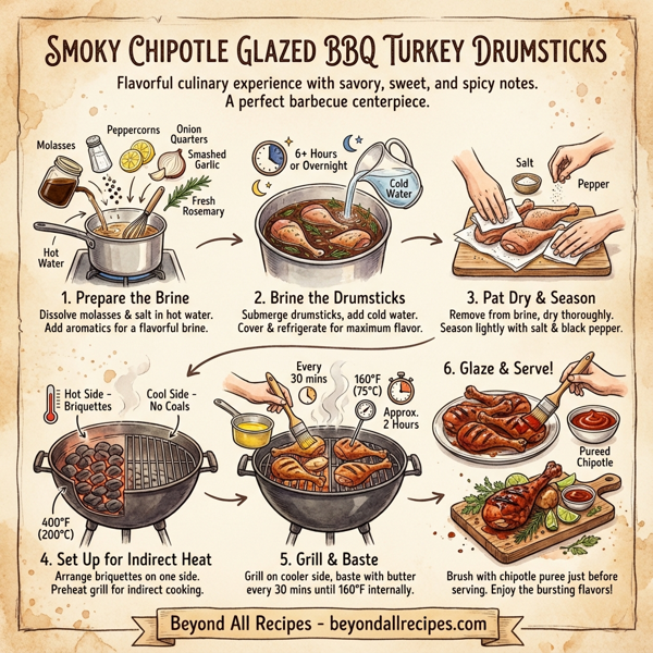 Smoky Chipotle Glazed BBQ Turkey Drumsticks instructions