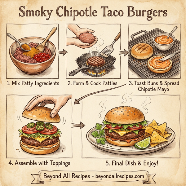 Smoky Chipotle Taco Burgers instructions
