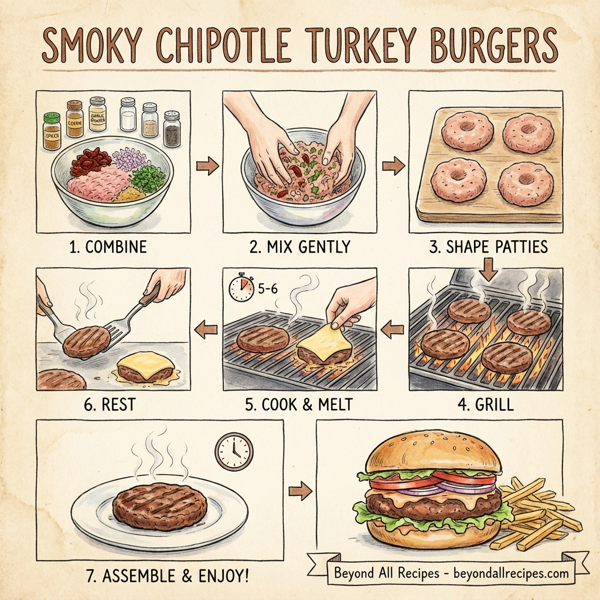 Smoky Chipotle Turkey Burgers instructions