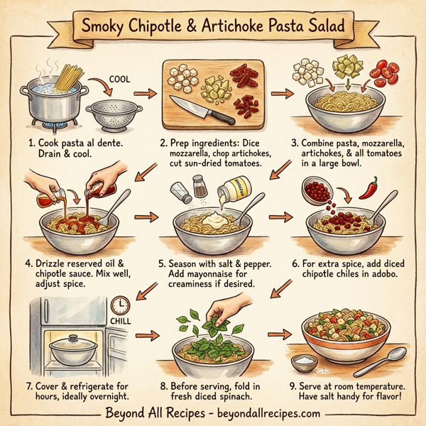 Smoky Chipotle & Artichoke Pasta Salad instructions