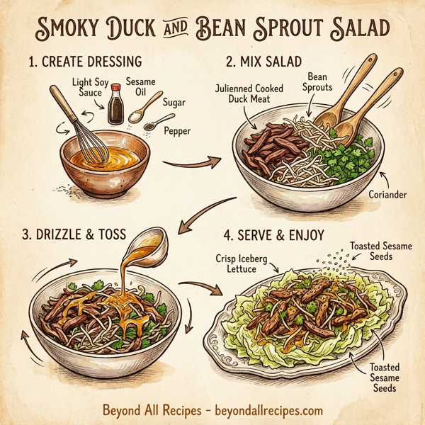 Smoky Duck and Bean Sprout Salad instructions