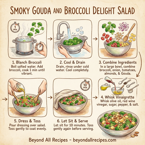 Smoky Gouda and Broccoli Delight Salad instructions