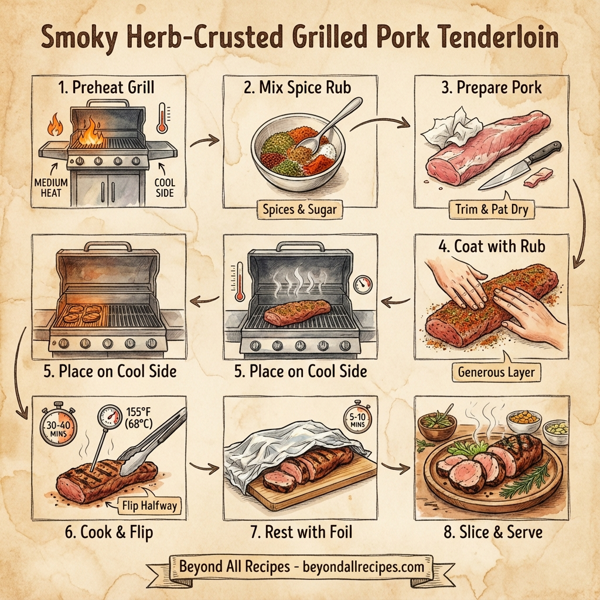 Smoky Herb-Crusted Grilled Pork Tenderloin instructions
