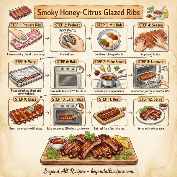 Smoky Honey-Citrus Glazed Ribs instructions