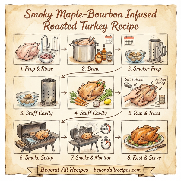 Smoky Maple-Bourbon Infused Roasted Turkey instructions