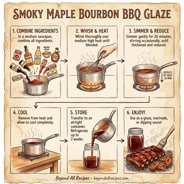 Smoky Maple Bourbon BBQ Glaze instructions