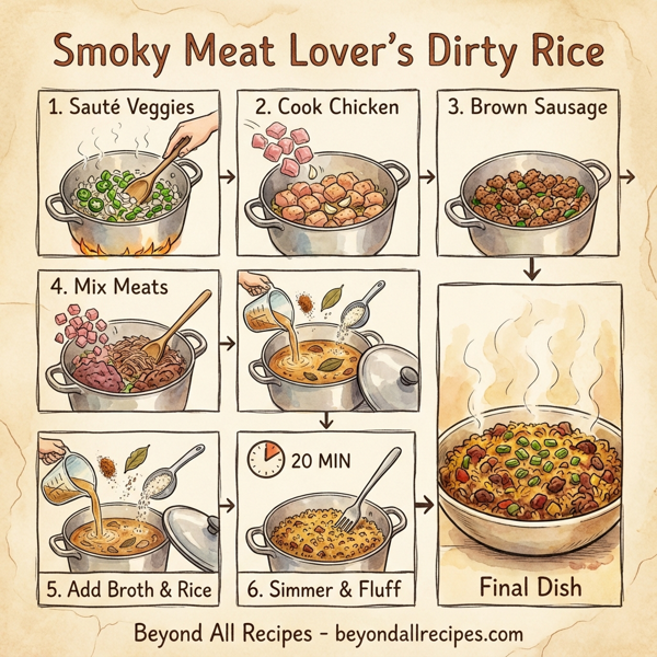 Smoky Meat Lover's Dirty Rice instructions