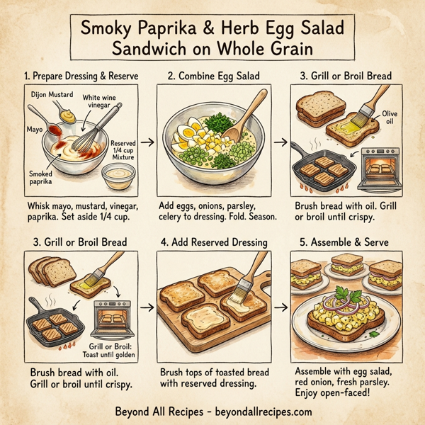 Smoky Paprika & Herb Egg Salad Sandwich on Whole Grain instructions