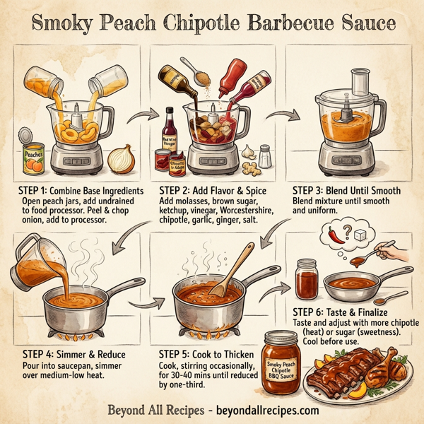 Smoky Peach Chipotle Barbecue Sauce instructions