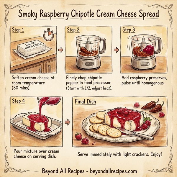 Smoky Raspberry Chipotle Cream Cheese Spread instructions