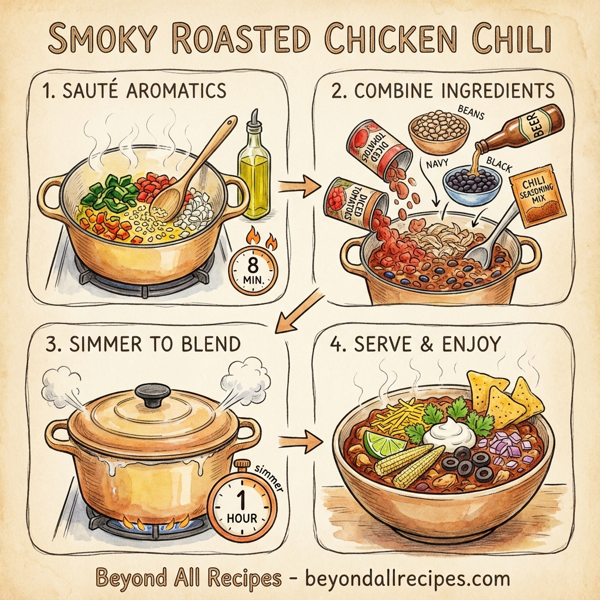 Smoky Roasted Chicken Chili instructions