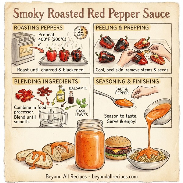 Smoky Roasted Red Pepper Sauce instructions