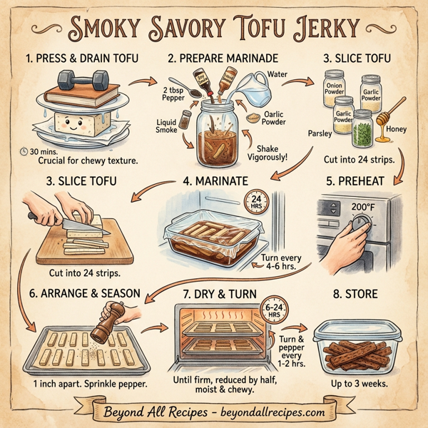 Smoky Savory Tofu Jerky instructions