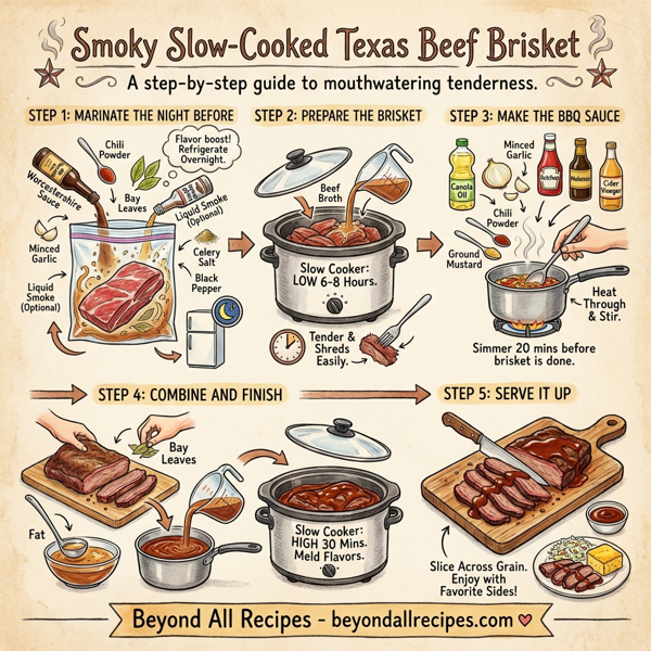 Smoky Slow-Cooked Texas Beef Brisket instructions