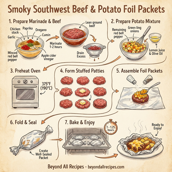 Smoky Southwest Beef & Potato Foil Packets instructions