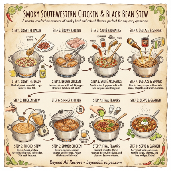 Smoky Southwestern Chicken & Black Bean Stew instructions