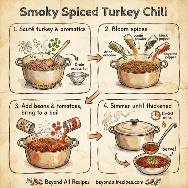 Smoky Spiced Turkey Chili instructions