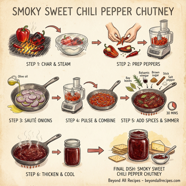 Smoky Sweet Chili Pepper Chutney instructions
