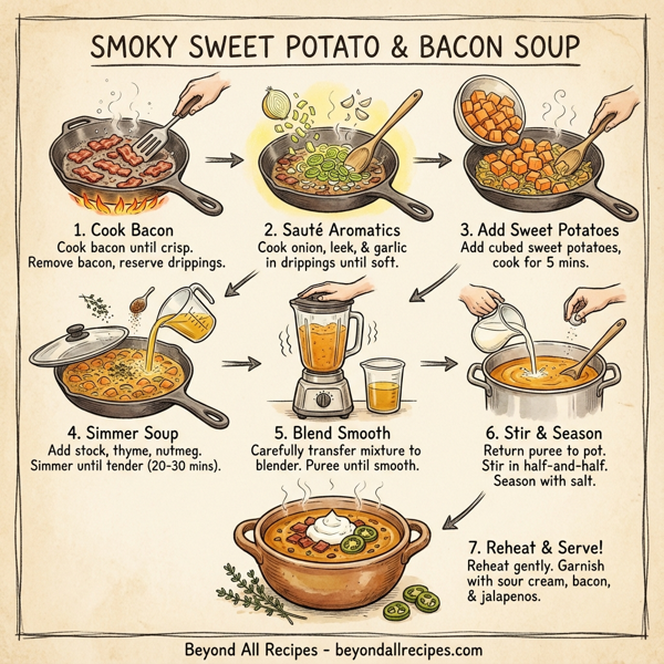 Smoky Sweet Potato and Bacon Soup instructions