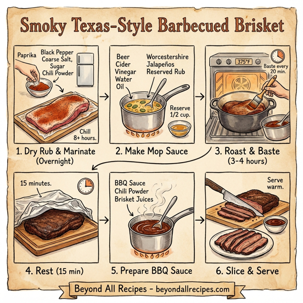 Smoky Texas-Style Barbecued Brisket instructions