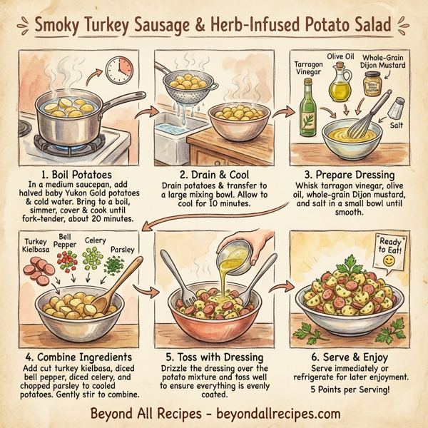 Smoky Turkey Sausage & Herb-Infused Potato Salad instructions