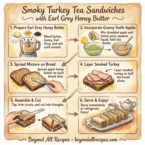 Smoky Turkey Tea Sandwiches with Earl Grey Honey Butter instructions
