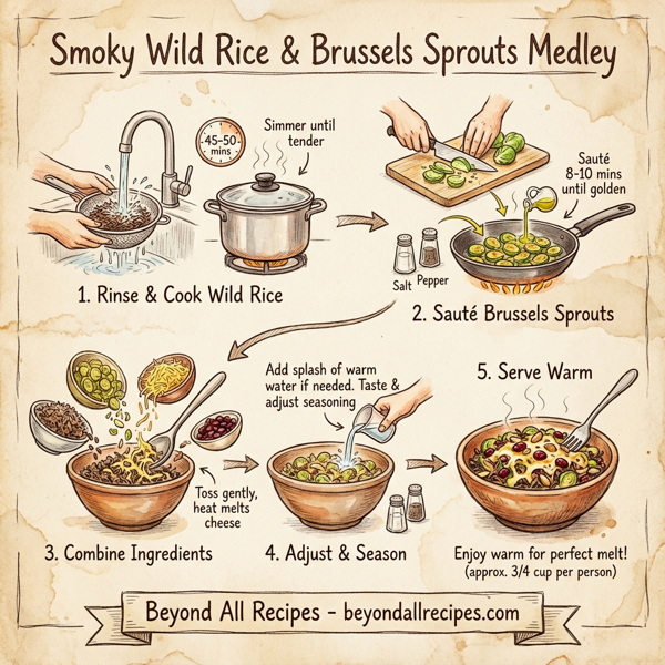Smoky Wild Rice and Brussels Sprouts Medley instructions