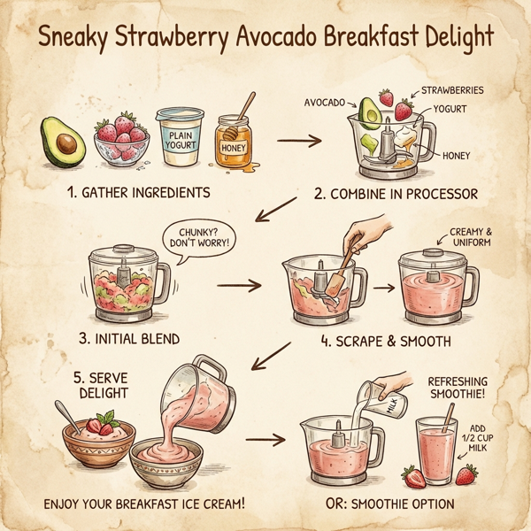Sneaky Strawberry Avocado Breakfast Delight instructions