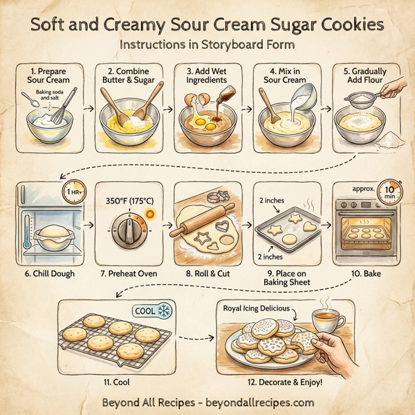 Soft and Creamy Sour Cream Sugar Cookies instructions