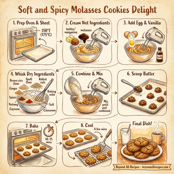 Soft and Spicy Molasses Cookies Delight instructions