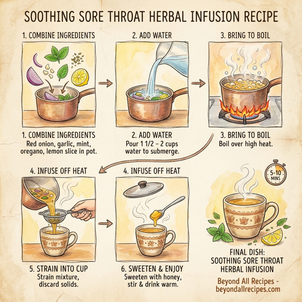 Soothing Sore Throat Herbal Infusion instructions