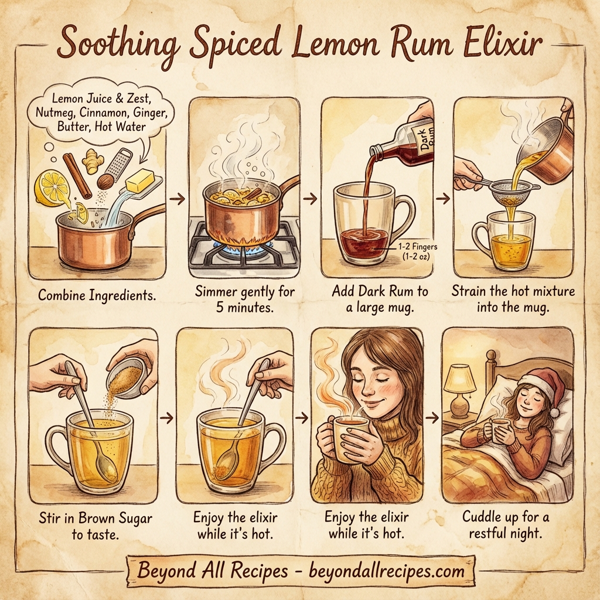 Soothing Spiced Lemon Rum Elixir instructions