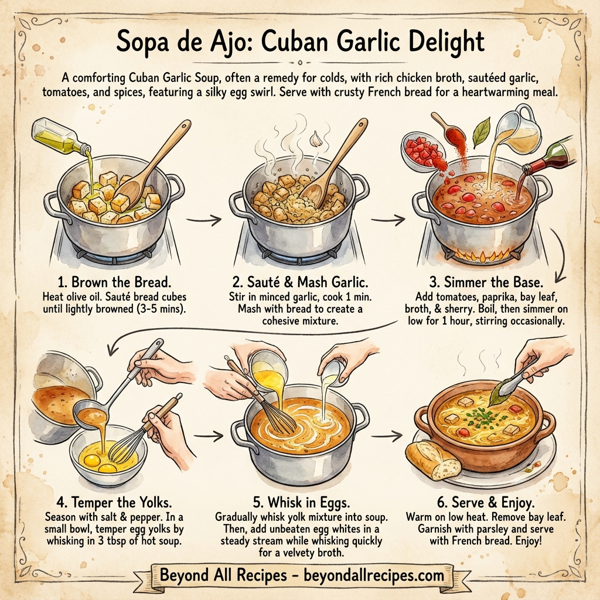 Sopa de Ajo: Cuban Garlic Delight instructions