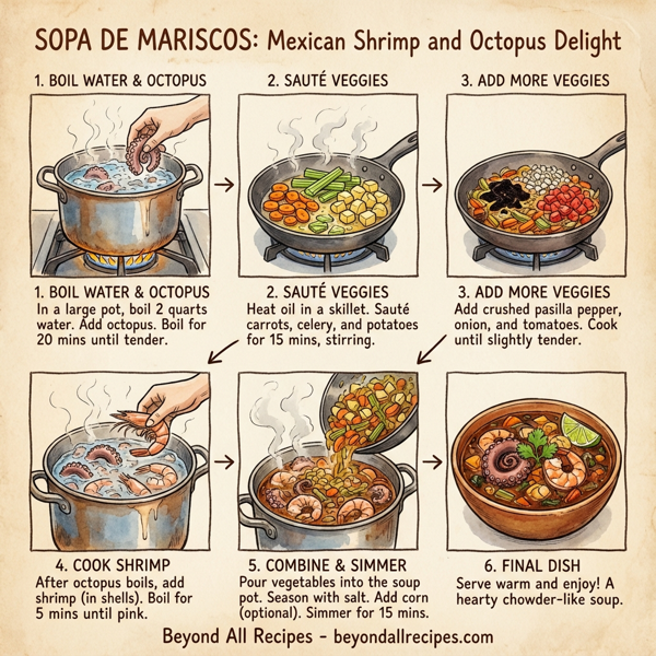 Sopa de Mariscos: Mexican Shrimp and Octopus Delight instructions