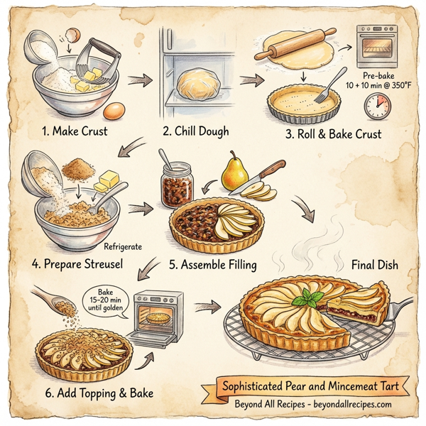 Sophisticated Pear and Mincemeat Tart instructions