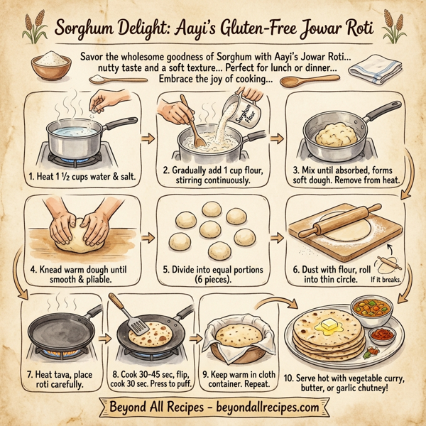 Sorghum Delight: Aayi's Gluten-Free Jowar Roti instructions