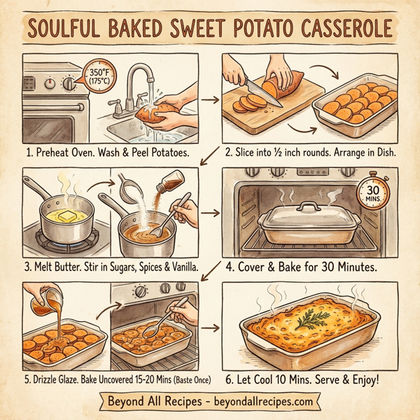 Soulful Baked Sweet Potato Casserole instructions