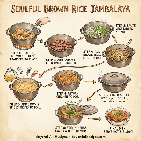 Soulful Brown Rice Jambalaya instructions