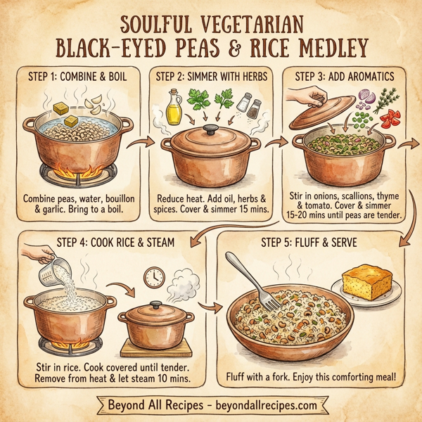 Soulful Vegetarian Black-Eyed Peas & Rice Medley instructions