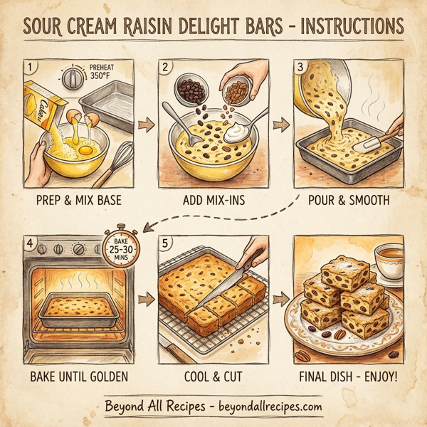 Sour Cream Raisin Delight Bars instructions