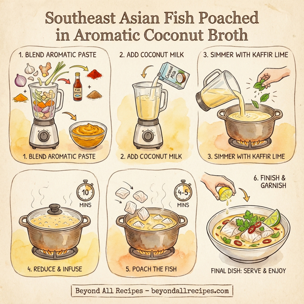 Southeast Asian Fish Poached in Aromatic Coconut Broth instructions